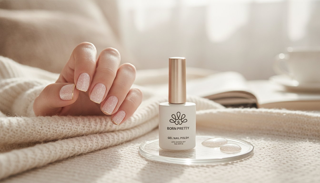 Snow Glitter Jelly Nude Gel Polish (15ml): Sheer Shine