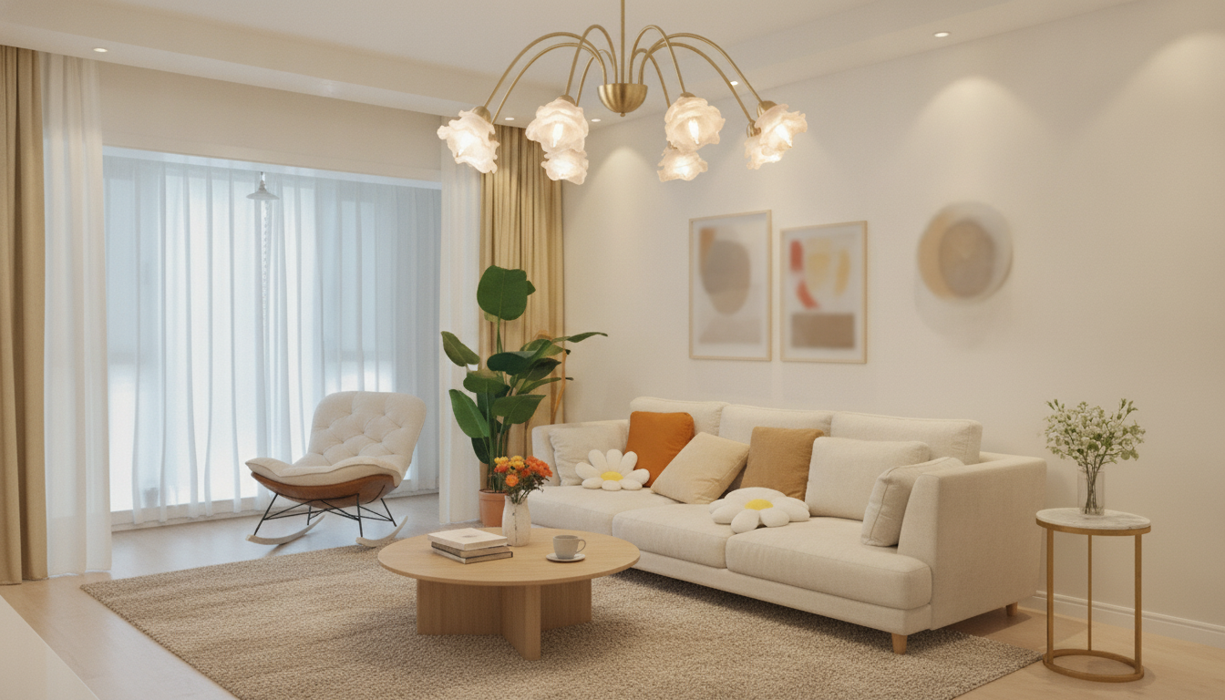 Copper Rose Chandelier: Modern Luxury for Living Rooms