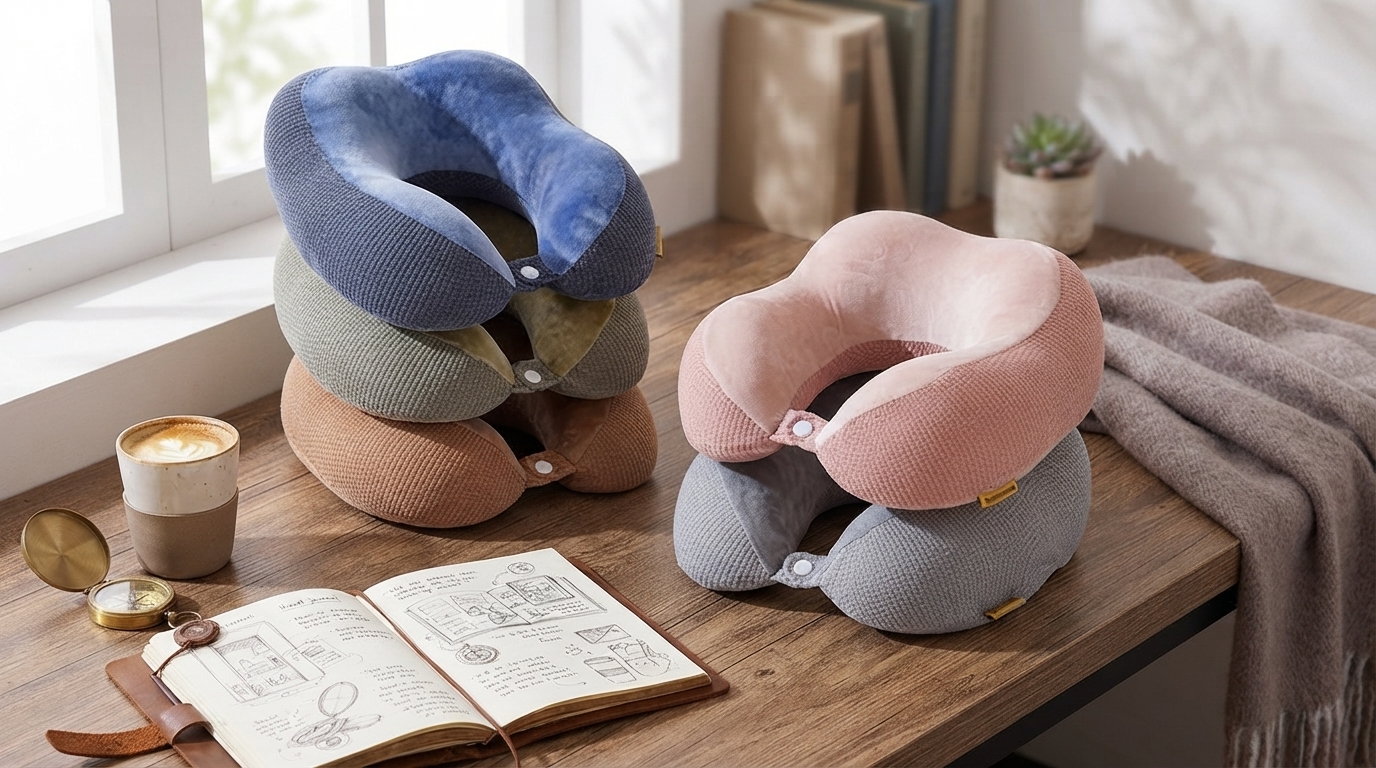 Memory Foam U-Shaped Neck Pillow: Travel Neck Support