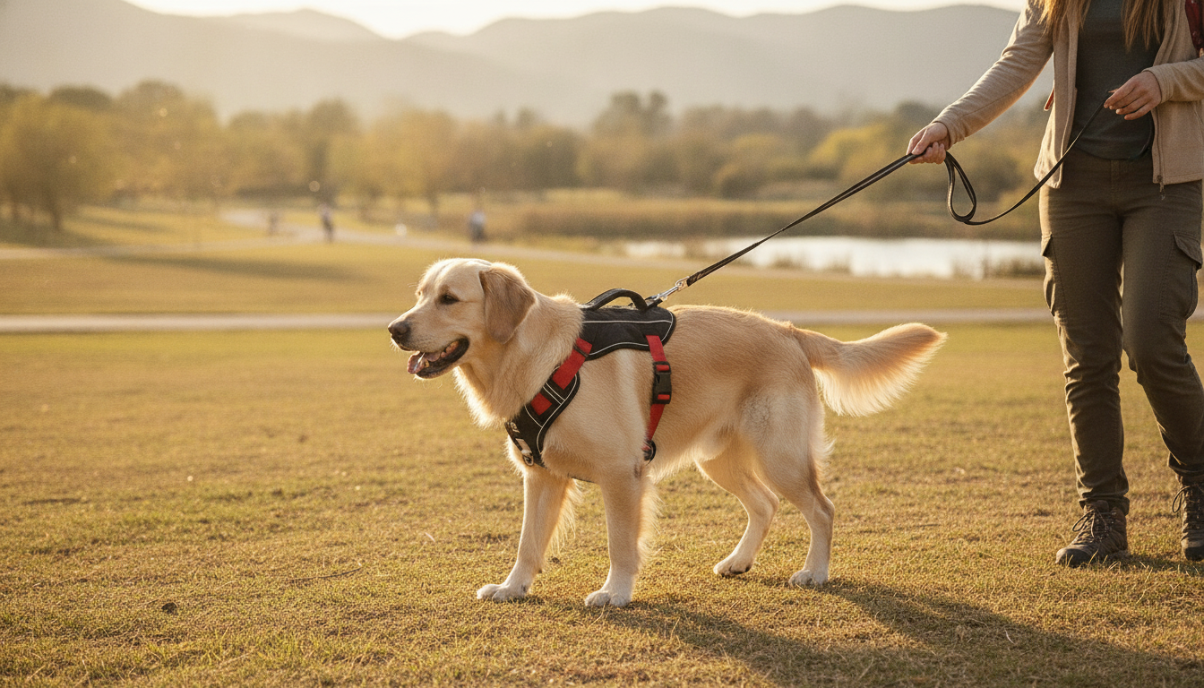 No-Pull Reflective Vest Harness with Control Handle