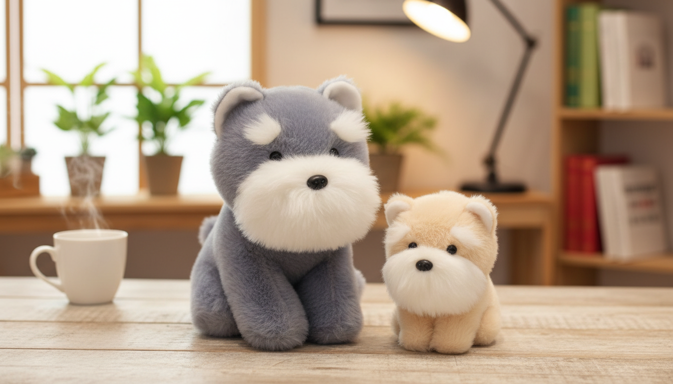 Cute Schnauzer Plush: Small, Soft Gift for Dog Lovers